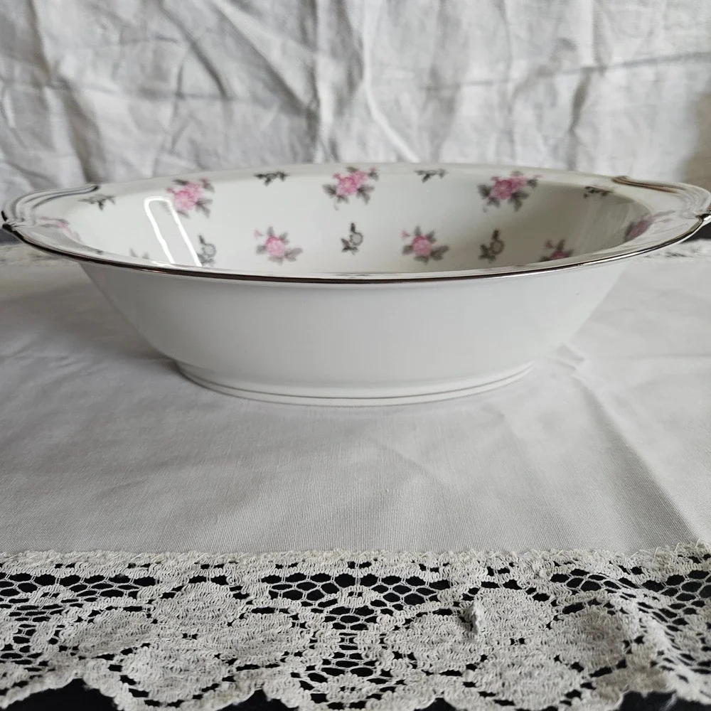 Noritake China Anita Pattern 5309 Oval Serving Bowl 10.5